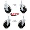 Service Caster 5 Inch Hard Rubber Wheel Swivel 10mm Threaded Stem Caster Brakes SCC, 2PK SCC-TS20S514-HRS-M1015-2-TLB-2 - alternate 3